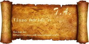 Tiszo Adrián névjegykártya